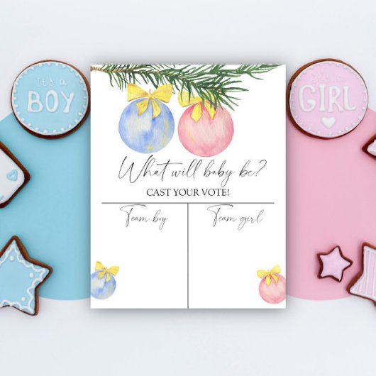 クリスマス・ジェンダーが少年または少女のグラフを明らかにする ポスター