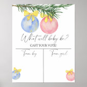 クリスマス・ジェンダーが少年または少女のグラフを明らかにする ポスター (正面)