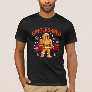 クリスマス ジム ジンジャーブレッド 面白い エクササイズ ホリデー Tシャツ