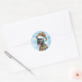 クリスマス・ジャイアントシュナウザー ラウンドシール (封筒)