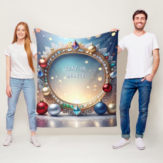 クリスマス ジュエルフレーム フリースブランケット (インサイチュ)