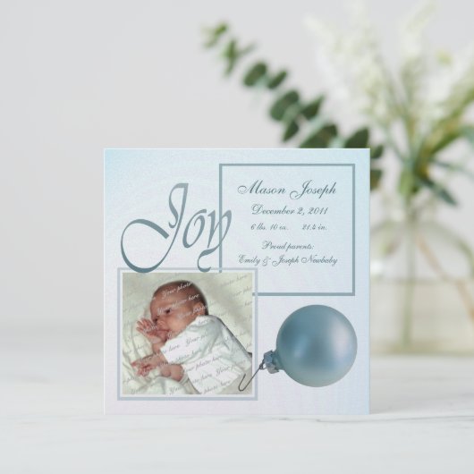クリスマス・ジョイベビー誕生のお知らせ シーズンカード (スタンド正面)