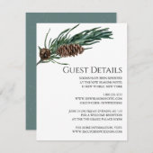 クリスマス・ジョイ |ウィンターウォーターカラーゲスト詳細 エンクロージャーカード (正面/裏面)