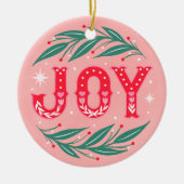 クリスマス・ジョイ セラミックオーナメント (正面)