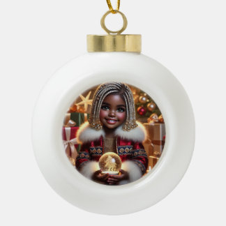 クリスマス・ジョイ セラミックボールオーナメント