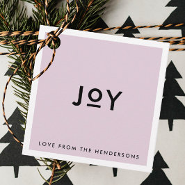 クリスマス・ジョイ |ソフト薄紫パープルミニマルシンプル フェイバータグ