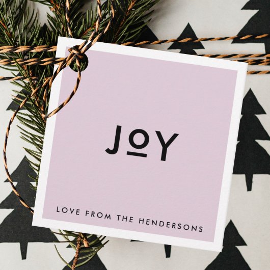 クリスマス・ジョイ |ソフト薄紫パープルミニマルシンプル フェイバータグ