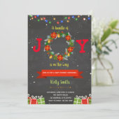 クリスマス·ジョイ·ベビー·シャワーの招待 招待状 (スタンド正面)