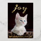 クリスマス・ジョイ |ペットフォト実在 箔シーズンカード (正面)