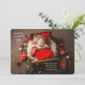 クリスマス・ジョイ・ホリデー誕生のお知らせ シーズンカード (スタンド正面)