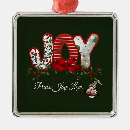 クリスマス・ジョイ メタルオーナメント (正面)