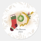 クリスマス・ジョイ ラウンドシール (正面)