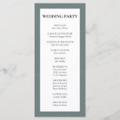 クリスマス・ジョイ 水彩冬の結婚式|水彩 プログラム (裏面)