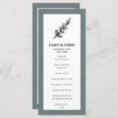 クリスマス・ジョイ 水彩冬の結婚式|水彩 プログラム (正面/裏面)