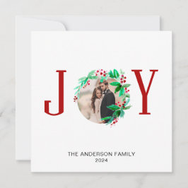 クリスマス ジョイ 飾り ホリデー 水彩 写真