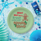 クリスマス・ジンジャーパンとドット ペーパープレート (パーティー)