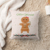 クリスマス・ジンジャーパンの女性 クッション (ブランケット)