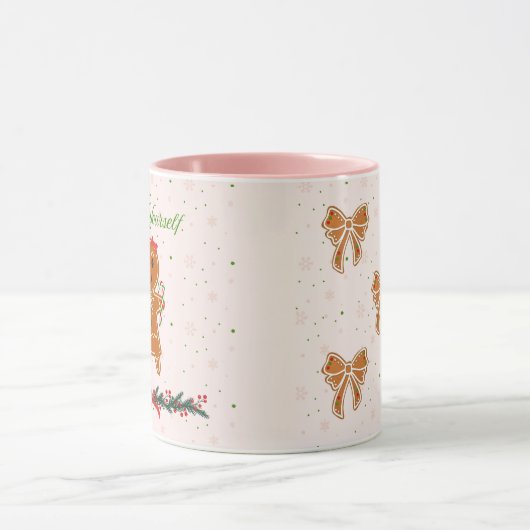 クリスマス・ジンジャーパンの女性 マグカップ (中央)