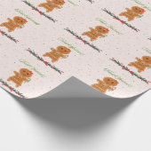 クリスマス・ジンジャーパンの女性 ラッピングペーパー (角)