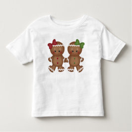 クリスマス・ジンジャーパンの幼児のTシャツ トドラーTシャツ