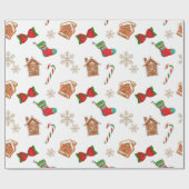 クリスマス・ジンジャーパン ラッピングペーパー (フラット)