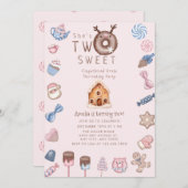 クリスマス・ジンジャーパン |第2誕生日 招待状 (正面/裏面)