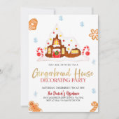 クリスマス・ジンジャーブレッドハウス飾り付けパーティー 招待状 (正面)