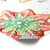 クリスマス・ジンジャーブレッド性別が歓迎サインを明らかにする ポスター (角)