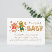 クリスマス・ジンジャーブレッド・クッキー性別がシャワーを明らかにする 招待状 (スタンド正面)