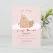 クリスマス・ジンジャーブレッド・ハウス飾り付けパーティー 招待状 (スタンド正面)