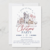 クリスマス・ジンジャーブレッド・ハウス・パーティーの招待状 招待状 (正面)