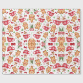 クリスマス/ジンジャーブレッド ラッピングペーパー (フラット)