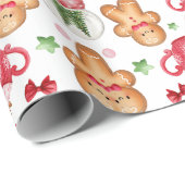 クリスマス/ジンジャーブレッド ラッピングペーパー (ロールコーナー)