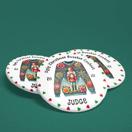 クリスマス・スウェーター・ジャッジ 缶バッジ