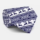 クリスマス、スカンジナビアフォークブルーとホワイト ネクタイ (ロール)