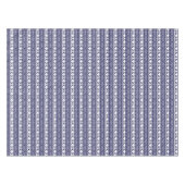 クリスマス、スカンジナビアフォークブルー&ホワイト テーブルクロス (正面(横))