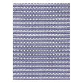 クリスマス、スカンジナビアフォークブルー&ホワイト テーブルクロス (正面)