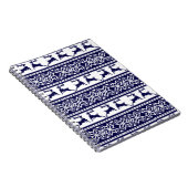 クリスマス、スカンジナビアフォークブルー&ホワイト ノートブック (右側)