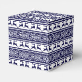 クリスマス、スカンジナビアフォークブルー&ホワイト フェイバーボックス (裏面サイド)