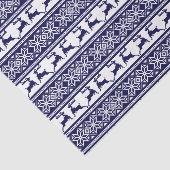 クリスマス、スカンジナビアフォークブルー&ホワイト 薄葉紙 (詳細)