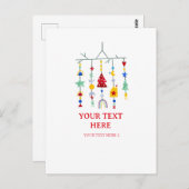 クリスマス・スカンジミニマルシンプルリスト ポストカード (正面/裏面)