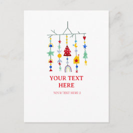 クリスマス・スカンジミニマルシンプルリスト ポストカード