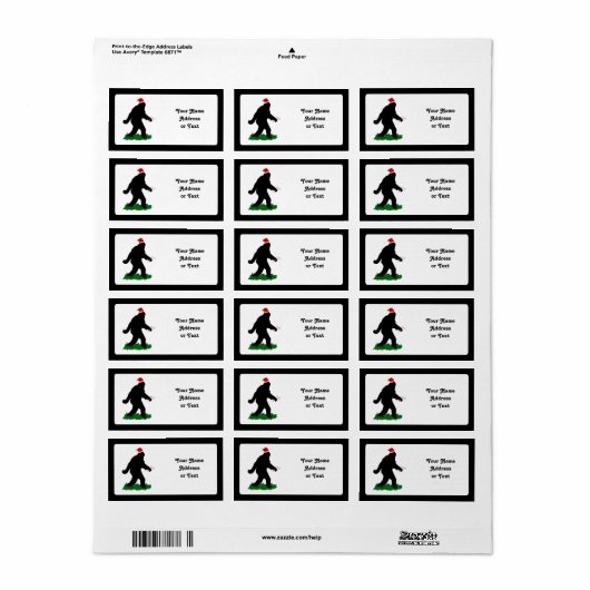 クリスマス・スクアチン ラベル (フルシート)