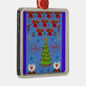 クリスマス・スクエアのプレミアムオーナメントライトブルー メタルオーナメント (右)