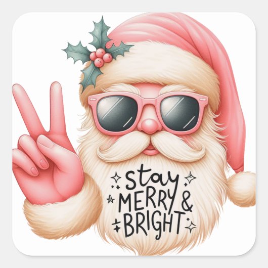 クリスマス スクエアシール (正面)