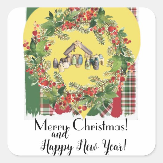 クリスマス! スクエアシール (正面)