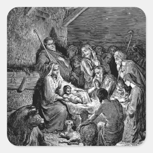 クリスマス スクエアシール (正面)