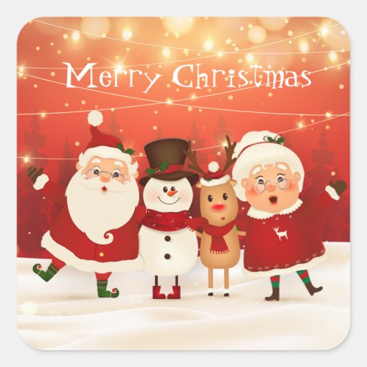 クリスマス スクエアシール (正面)