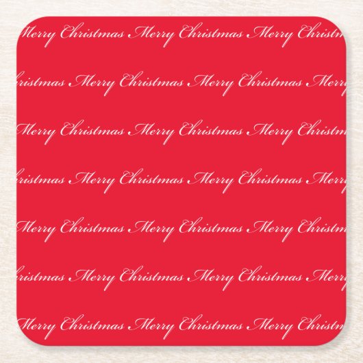 クリスマス スクエアペーパーコースター (正面)