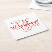 クリスマス スクエアペーパーコースター (アングル)